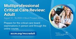 SCCM Multiprofessional Critical Care Review Adult Online 2024