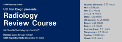 UCSD Presents Radiology Review Course 2022