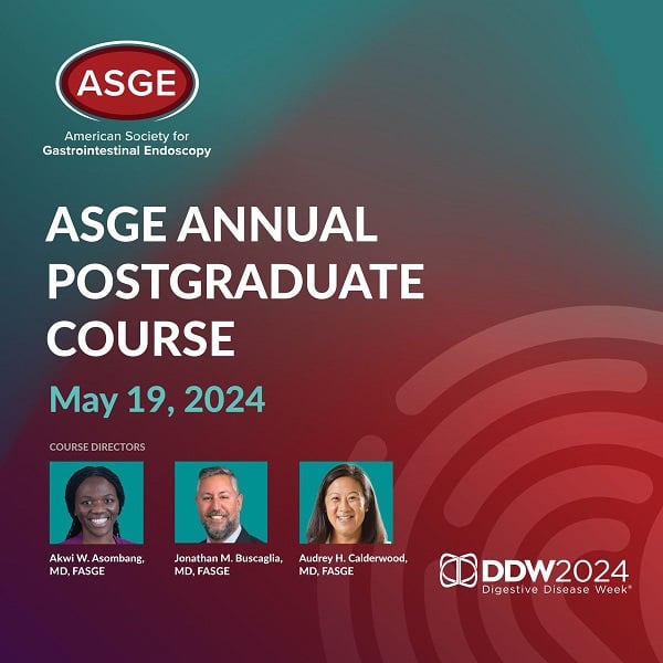 ASGE Annual Postgraduate Course: Leveraging New Advances to Improve Patient Outcomes – May 2024 (Videos + Slides) ASGE Annual Postgraduate Course: Leveraging New Advances to Improve Patient Outcomes – May 2024 (Videos + Slides)