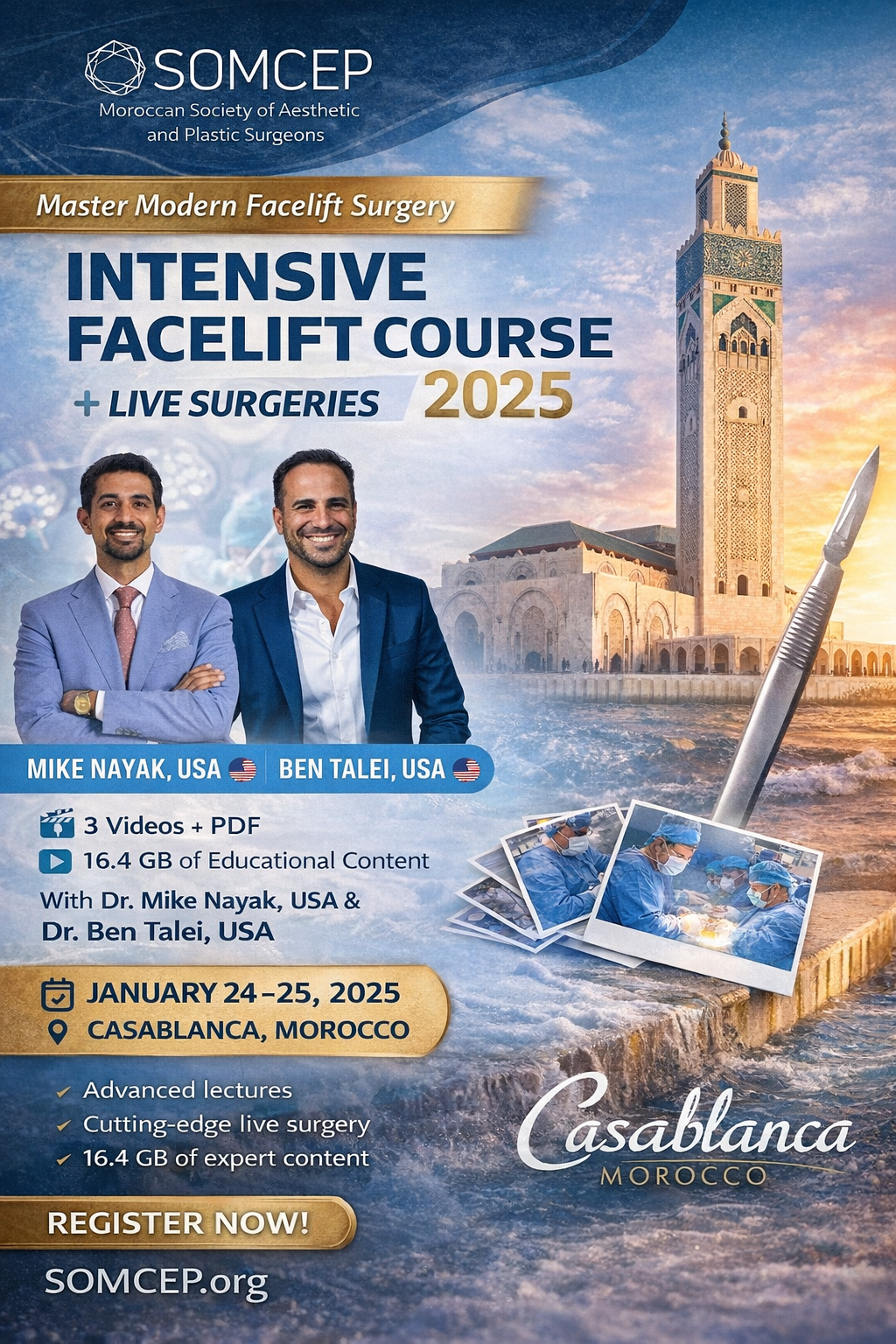 Moroccan Society of Aesthetic and Plastic Surgeons Intensive Facelift Course 2025 Moroccan Society of Aesthetic and Plastic Surgeons Intensive Facelift Course 2025 1