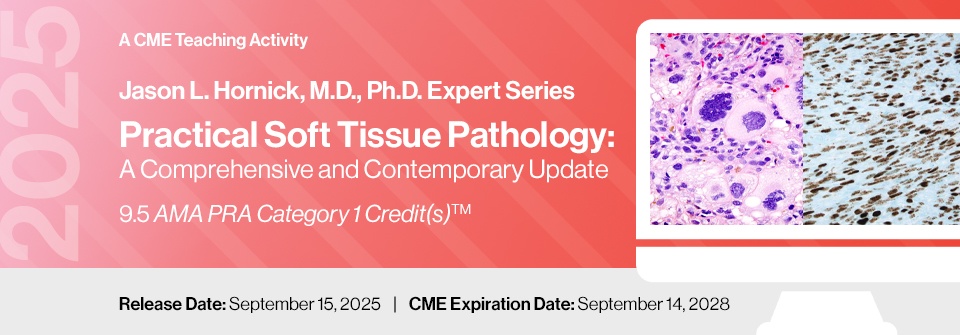 DocmedED 2025 Jason L. Hornick, M.D., Ph.D. Expert Series – Practical Soft Tissue Pathology DocmedED 2025 Jason L. Hornick, M.D., Ph.D. Expert Series – Practical Soft Tissue Pathology
