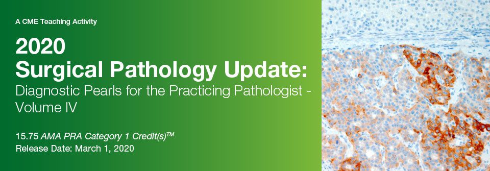 2020 Surgical Pathology Update Diagnostic Pearls for the Practicing Pathologist Vol. IV 2020 Surgical Pathology Update Diagnostic Pearls for the Practicing Pathologist Vol. IV
