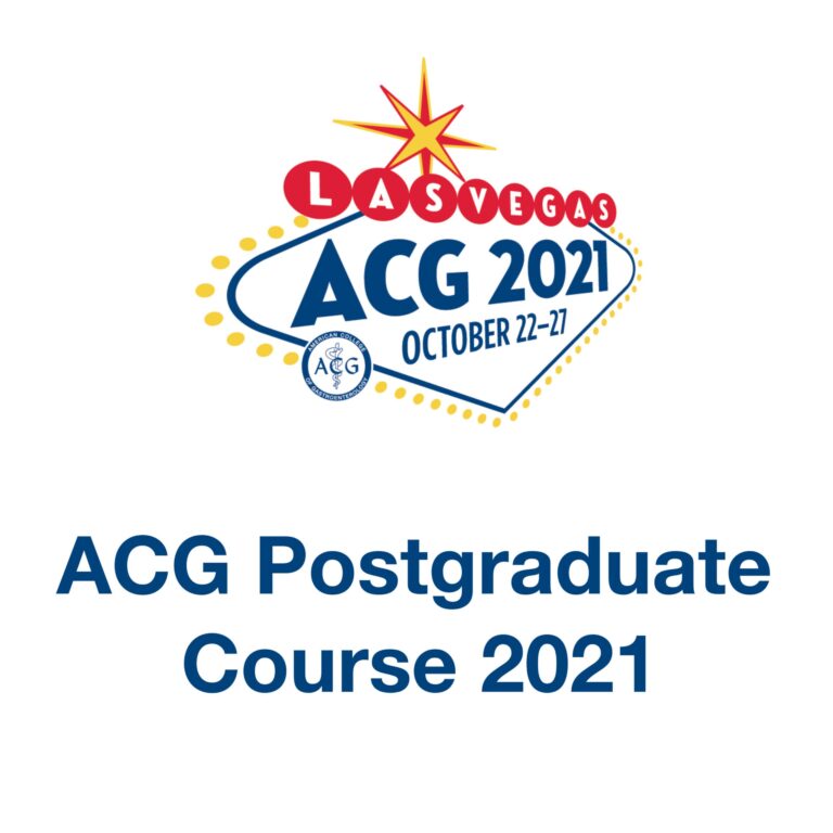 ACG Postgraduate Course 2021 ACG Postgraduate Course 2021