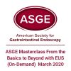 ASGE Masterclass From the Basics to Beyond with EUS (On-Demand) March 2020 ASGE Masterclass From the Basics to Beyond with EUS (On-Demand) March 2020