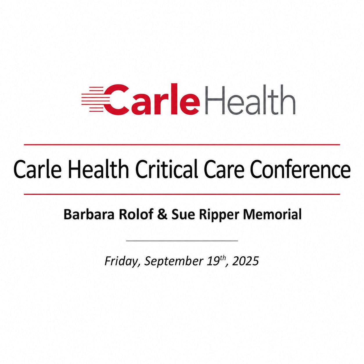Carle Health System Critical Care Conference 2025 Carle Health System Critical Care Conference 2025