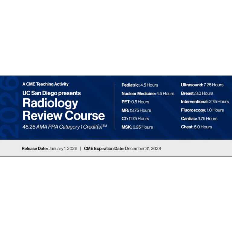 2026 UC San Diego Presents 45th Annual Radiology Review Course 2026 2026 UC San Diego Presents 45th Annual Radiology Review Course 2026