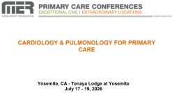 MER Primary Care Conferences Cardiology & Pulmonology for Primary Care Jul 17-19, 2026