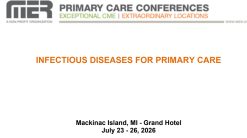 MER Primary Care Conferences Infectious Diseases for Primary Care Jul 23-26, 2026