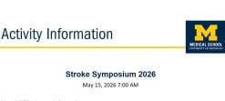 Michigan Medicine Stroke Symposium 2026