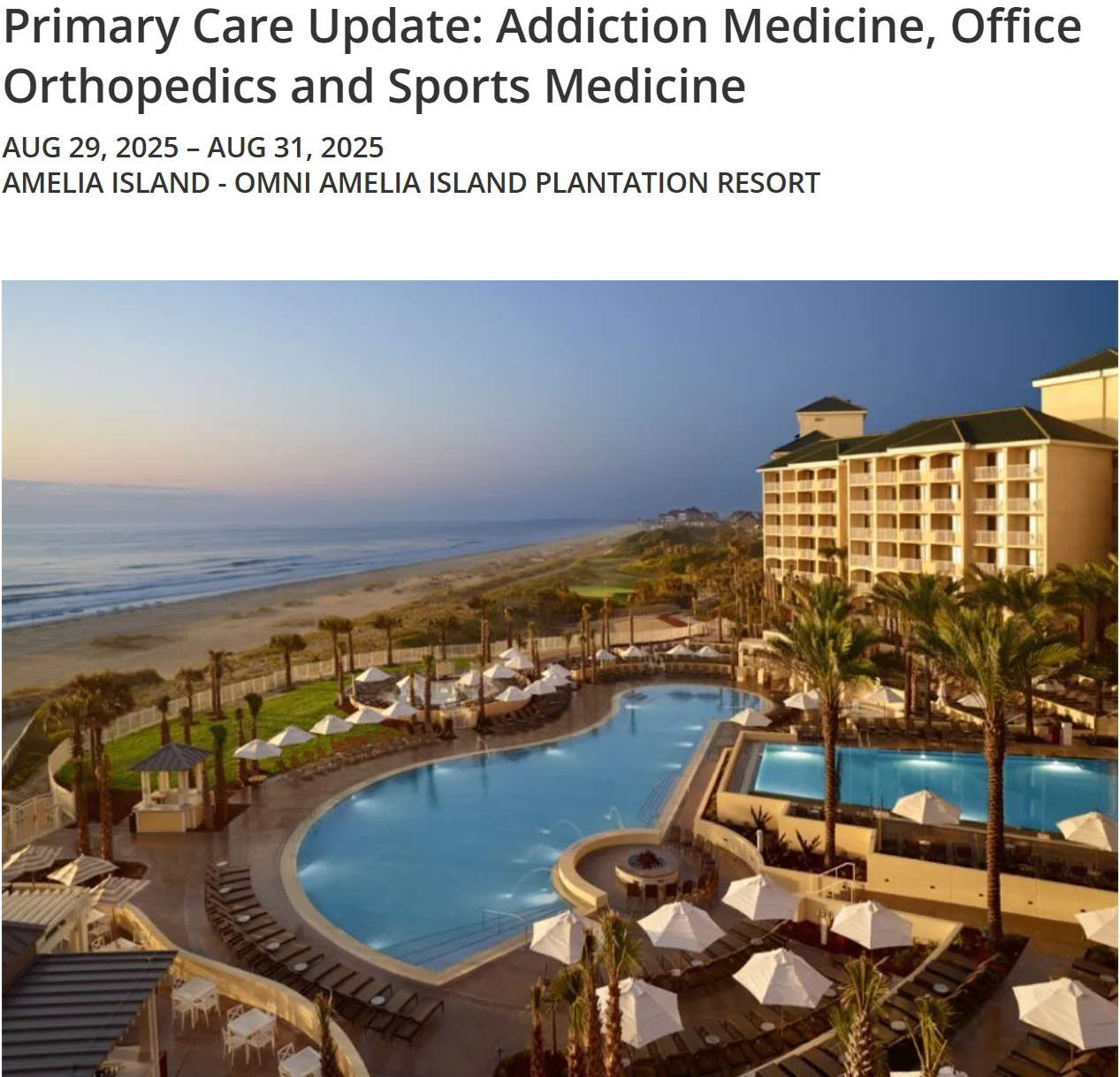 MCE Conferences Primary Care Update Addiction Medicine, Office Orthopedics and Sports Medicine 2025 MCE Conferences Primary Care Update Addiction Medicine, Office Orthopedics and Sports Medicine 2025